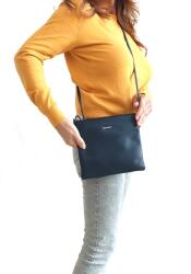 RIALTO fém logós átvetős sötétkék kis bőrtáska RT10654N-Q07