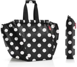 Reisenthel EASYSHOPPINGBAG fekete, nagy fehér pettyes táska bevásárlókosárra UJ7073 - taskaweb