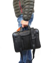 Giorgio Carelli két fogós, két részes fekete laptoptartós aktatáska GC338700-002 - taskaweb