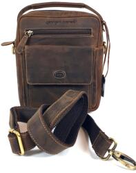 Giorgio Carelli közepes, fedeles zsebes barna férfi kézi és válltáska GC270827-001 - taskaweb