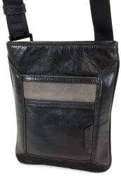 GIUDI divatos kis fekete-szürke férfi váll és testtáska G10446COLCA-BM - taskaweb