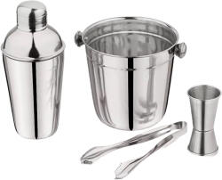 Kinghoff Комплект шейкър с ледарка Kinghoff KH 1706, 4 части, Мерителна чашка, Щипки, Инокс (KH 1706)