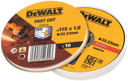 DEWALT DT3506-QZ Vágókorong készlet rozsdamentes acélhoz 115x22, 2x1, 0 mm, 10db (DT3506-QZ)