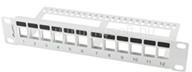 Lanberg Üres patch panel 12 port 1U 10" tehermentesítővel (szürke) (PPKS-9112-S) (PPKS-9112-S)