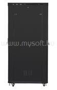Lanberg 19" szabadonálló rack szekrény 42U/800X1200 perforált ajtó, lapraszerelt, LCD kijelző V2 (fekete) (FF01-8242-23BL) (FF01-8242-23BL)