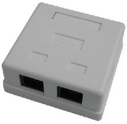 Datacom Kettős aljzat gipszkarton felett-2xRJ45, Cat5e UTP (2312)