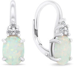 Brilio Silver Ezüst fülbevaló cirkónium kövekkel és szintetikus opálokkal EA374W