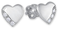 Soliter Brilio Silver Cercei din aur Inimi cu cristale 436 001 00544 04