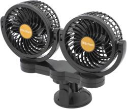 COMPASS MITCHELL DUO autós ventilátor, 2x108mm, 24V, tapadókorongos rögzítés