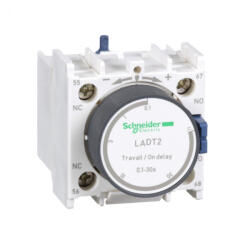 Schneider Electric Schneider behúzáskésleltető segédérintkező blokk, 0, 1-30s, csavaros csatlakozás (LADT2) (LADT2)