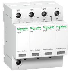 Schneider Electric Acti9 iPRD - A9L20400 - túlfeszültség korlátozó cserélhető betéttel, 20kA, 4P, 350V (A9L20400)