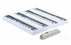 Delux Tükrös rácsos falon kívüli / süllyesztett 4x14W T5 lámpatest EVG DP-tükörrel PHILIPS előtéttel Smihe DEL1164 (DEL1164)