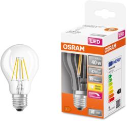 OSRAM E27 LED SStar 4, 8W 470lm 2700K melegfehér, szabályozható 320° víztiszta - 40W izzó helyett (4058075211322)