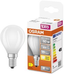 OSRAM E14 LED Star kisgömb 5, 5W 806lm 2700K melegfehér 300° opál - 60W izzó helyett (4058075434929)