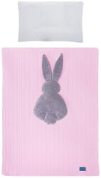 Belisima 6-részes ágyneműhuzat Belisima Nyuszi 90/120 rózsaszín-szürke - pindurka