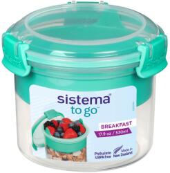 Sistema 21355 Breakfast TO GO Műanyag ételtároló 0.53L - Menta zöld (21355) (21355) - xupe
