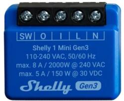 Shelly PLUS 1 Mini GEN3 egy áramkörös WiFi + Bluetooth okosrelé (ALL-REL-PLUSMINI1-R3) (ALL-REL-PLUSMINI1-R3) (ALL-REL-PLUSMINI1-R3)