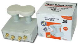 Mascom LNB Mascom Monoblock Quad MCM4QS01HD Gold 4.3° (CH20a1)