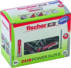 Fischer Dűbel 5x25mm 50 Db Csavarral " Duopower" Fischer