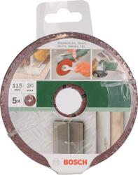 Bosch Csiszolókorong Készlet 5 Db D: 115mm G: 36mm Sarokcsiszolóhoz (2609256244)