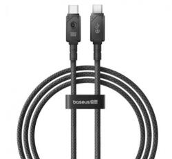 Baseus Cablu de date Baseus P10355800111-01, USB-C male - USB-C male, 2m, Black (P10355800111-01)