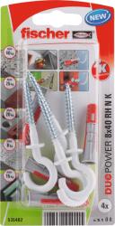 Fischer Dűbel 8x40mm 4 Db Körkampóval " Duopower" Fischer Rh N K
