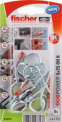 Fischer Dűbel 5x25mm 8 Db Csavarral " Duopower" Fischer