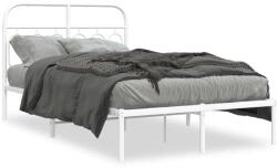 vidaXL fehér fém ágykeret fejtámlával 120x190 cm (377163) - pepita