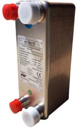 m-tech FHC012 30 lemezes, rézzel forrasztott INOX hőcserélő 2x1/2"+ 2x3/4" csatlakozócsonkokkal (FHC012-30-3.0-H)