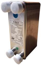 m-tech FHC014 40 lemezes, rézzel forrasztott INOX hőcserélő 4x3/4" csatlakozócsonkokkal (FHC014-40-3.0-H)