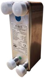 m-tech FHC014 25 lemezes, rézzel forrasztott INOX hőcserélő 4x3/4" csatlakozócsonkokkal (FHC014-25-3.0-H)