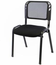 Garthen Konferencia szék fekete ülőfelülettel fém váz egymásra rak (ZHM20508)
