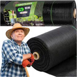 Malatec Geotextil, 1, 6x100m, 80g/m2, UV-álló, fekete - gyomirtó kertszőnyeg, PP talajtakaró növényvédelemhez