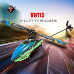 WLtoys V911S, 4 csatornás, röpsúly mentes, 6 tengelyes giroszkóppal szerelt helikopter WLtoys V911S helikopter szett + 2 db. akkumulátor