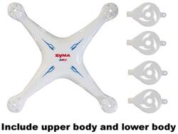 SYMA X5SC-01A-Fuselage-white Komplett Váz (fehér)
