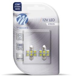 m-tech C5W, C10W, szofita 31 mm LED 6 dióda fehér színű (pár)