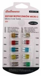 Carcommerce Mikro biztosíték készlet, 10 db-os