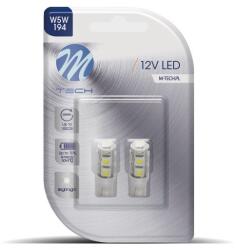 m-tech T10 LED 9x5050 SMD fehér színű (1db)