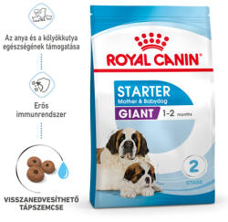 Royal Canin Giant Starter Mother & Babydog - száraz táp óriás testű vemhes szuka és kölyök kutya részére 2 hónapos korig (2 x 15 kg) 30kg