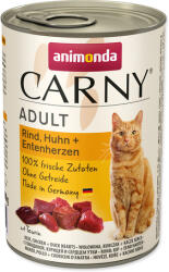 Animonda Carny Adult marhás, csirkés és kacsaszíves konzerv macskáknak (24 x 400 g) 9.6kg