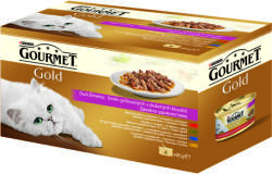 Gourmet Gold Duó Élmény - Nedveseledel macskáknak - Multipack (24 csomag | 24 x 4 x 85 g | 96 db konzerv) 8.16kg