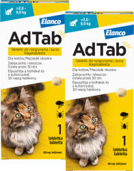 Bayer AdTab kullancs és bolha elleni rágótabletta macskáknak (3 tablettás kiszerelés | 2-8 kg | 3 x 48 mg)