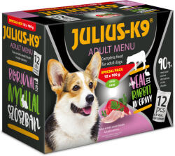 Julius-K9 Veal & Rabbit szószos falatok kutyáknak (2 x 6 x 100 g) 1.2kg