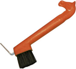 Kerbl lófejes narancsárga műanyag patakaparó tisztítókefével
