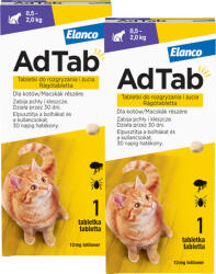 Bayer AdTab kullancs és bolha elleni rágótabletta macskáknak (3 tablettás kiszerelés | 0.5 - 2 kg | 3 x 12 mg)