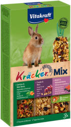 Vitakraft Kracker Mix zöldséges, mogyorós, erdei gyümölcsös tripla rúd nyúlnak (3 x 56 g)