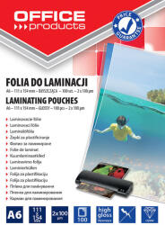Office Products Folie de laminat Folie pentru laminare, A6 100 microni 100buc/top Office Products (OF-20325025-90) - pcone