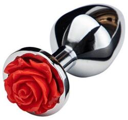Guilty Toys Dop Anal Rose Pleasure Small, Argintiu/Rosu, Guilty Toys