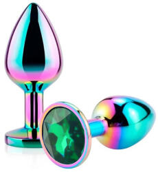 Guilty Toys Dop Anal Metalic, Small, Multicolor, Piatra Verde Inchis, Guilty Toys