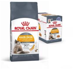 Royal Canin HAIR & SKIN CARE 10 kg száraztáp + mártásban 85 g x 12